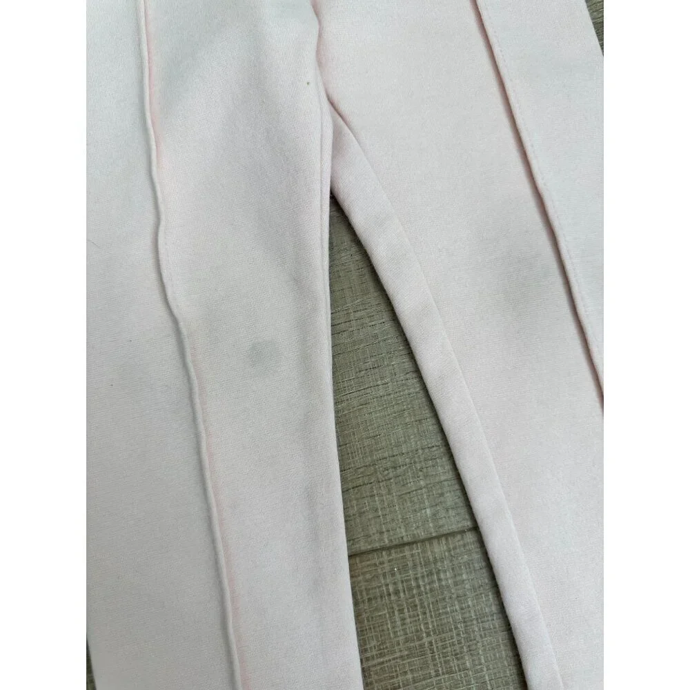 Janie And Jack Toddler Girls Pink Leggings With Gold Embroidered Accents Size 2T